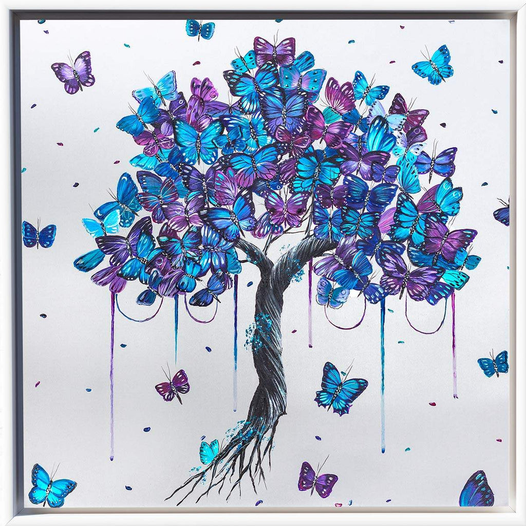 Butterflies in Bloom - Original - SOLD by artist Becky Smith - Wyecliffe Galleries
