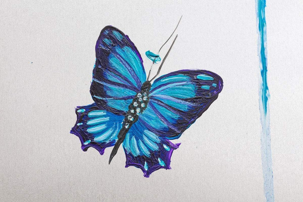 Butterflies in Bloom - Original - SOLD by artist Becky Smith - Wyecliffe Galleries