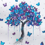 Butterflies in Bloom - Original - SOLD by artist Becky Smith - Wyecliffe Galleries