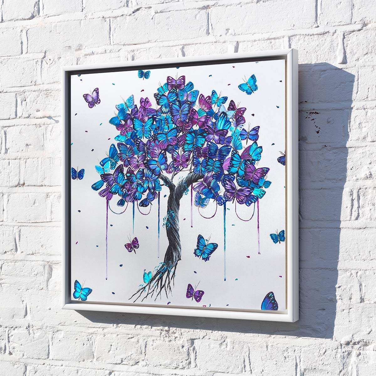 Butterflies in Bloom - Original - SOLD by artist Becky Smith - Wyecliffe Galleries