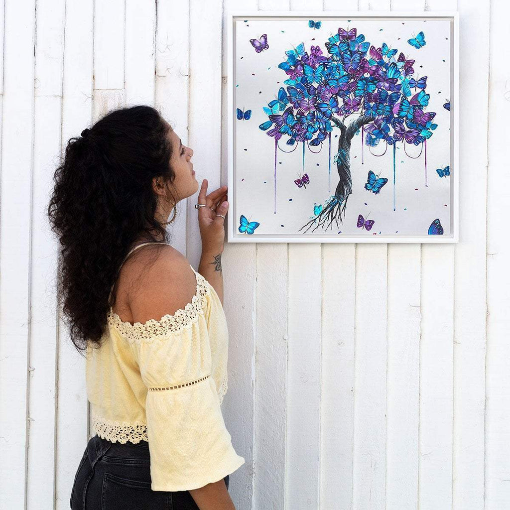 Butterflies in Bloom - Original - SOLD by artist Becky Smith - Wyecliffe Galleries