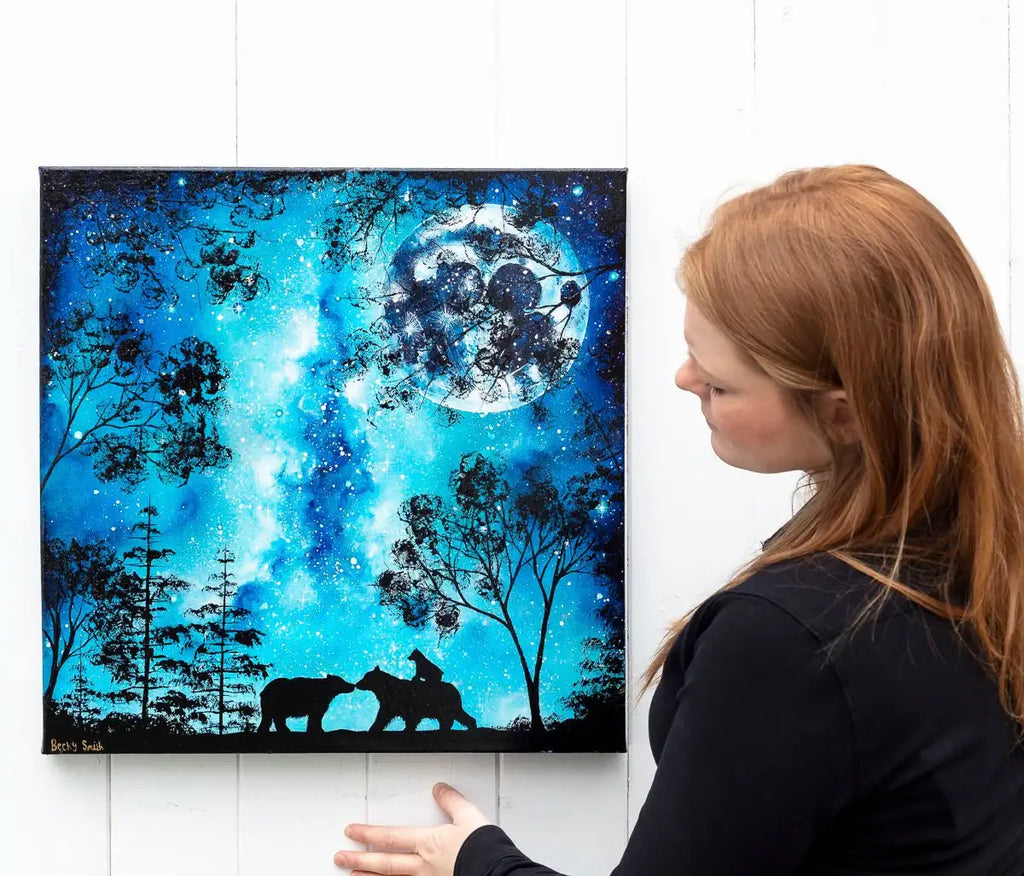 Carrying You to the Galaxy - Original - SOLD by artist Becky Smith - Wyecliffe Galleries