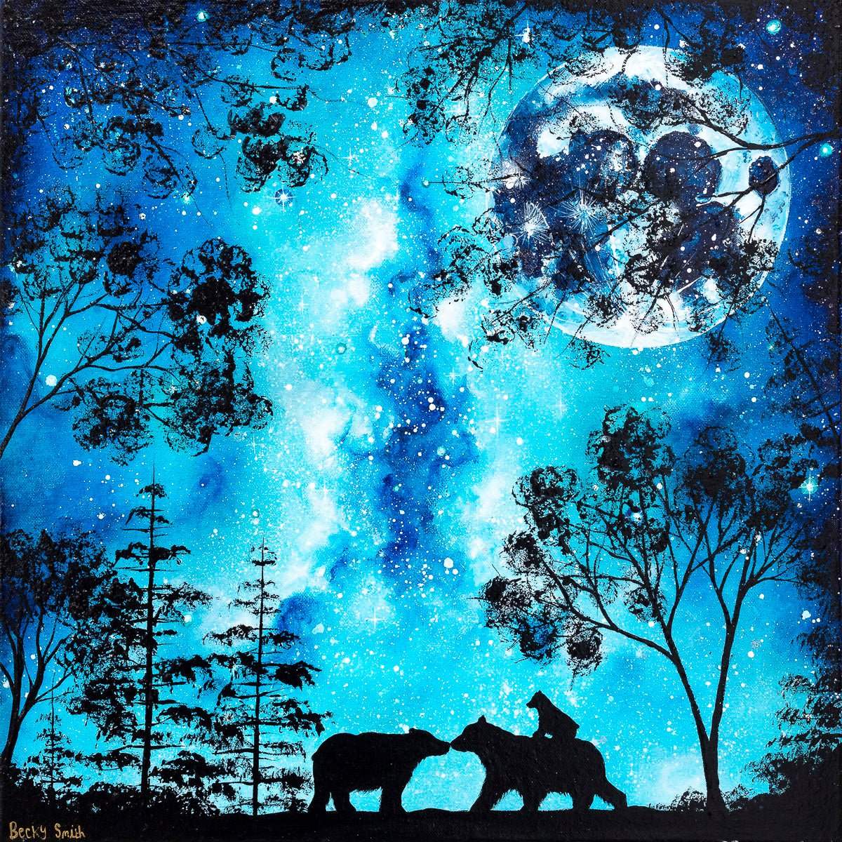 Carrying You to the Galaxy - Original - SOLD by artist Becky Smith - Wyecliffe Galleries