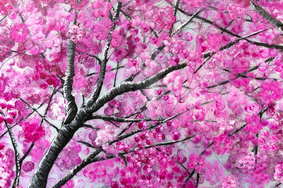 Cherry Blossom in Bloom - Original - SOLD by artist Becky Smith - Wyecliffe Galleries