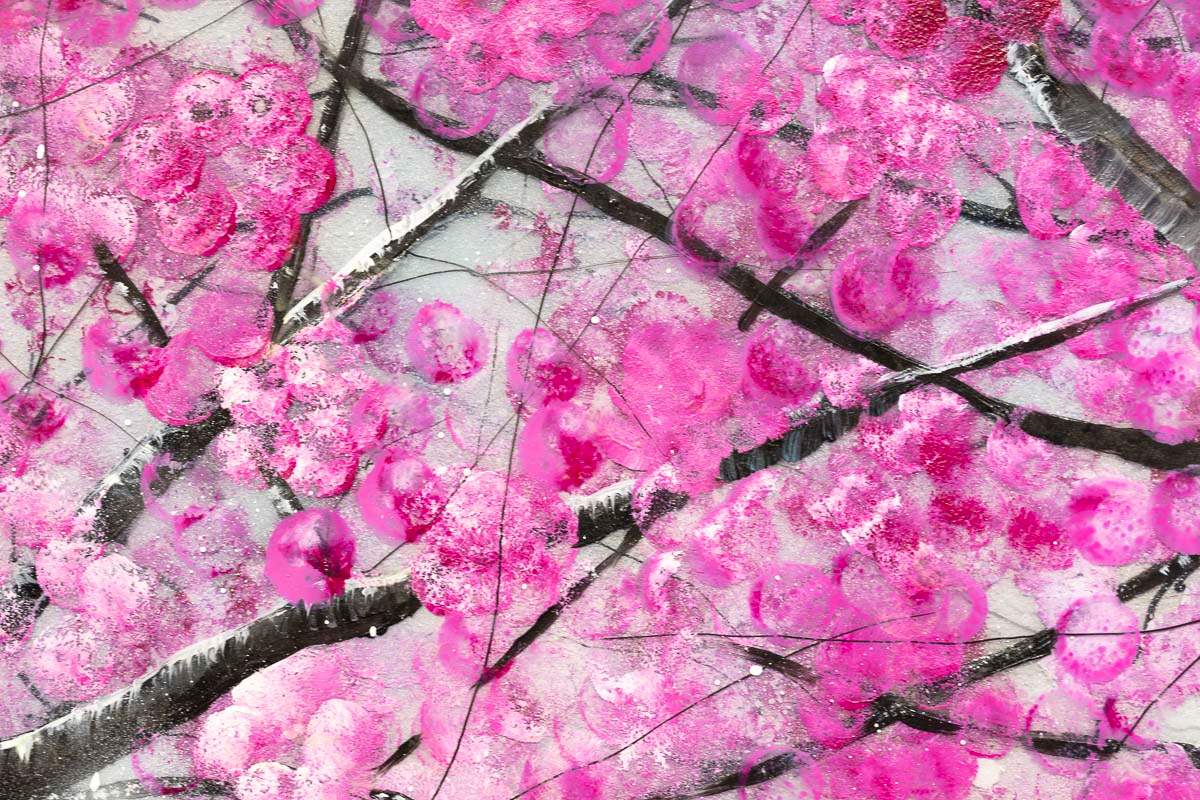 Cherry Blossom in Bloom - Original - SOLD by artist Becky Smith - Wyecliffe Galleries