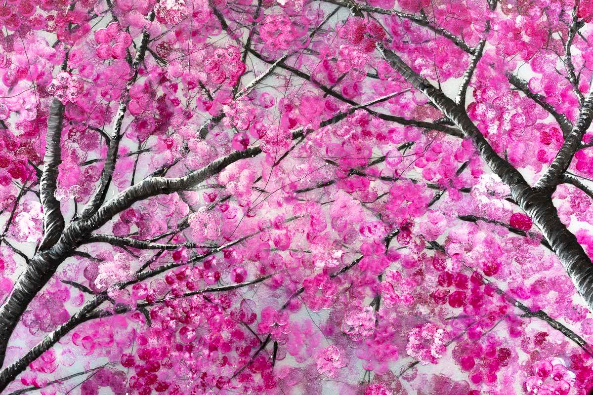 Cherry Blossom in Bloom - Original - SOLD by artist Becky Smith - Wyecliffe Galleries