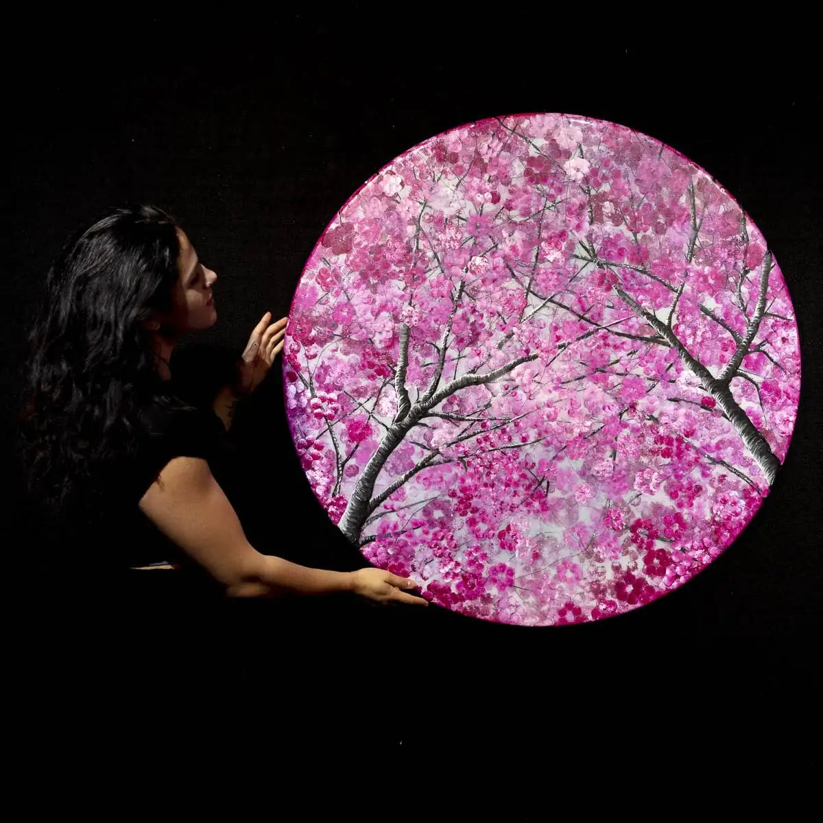 Cherry Blossom in Bloom - Original - SOLD by artist Becky Smith - Wyecliffe Galleries