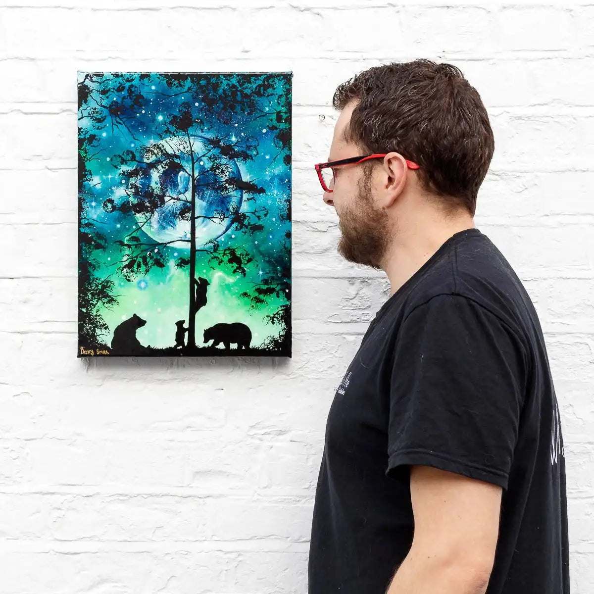 Climbing To The Moon - Original - SOLD by artist Becky Smith - Wyecliffe Galleries