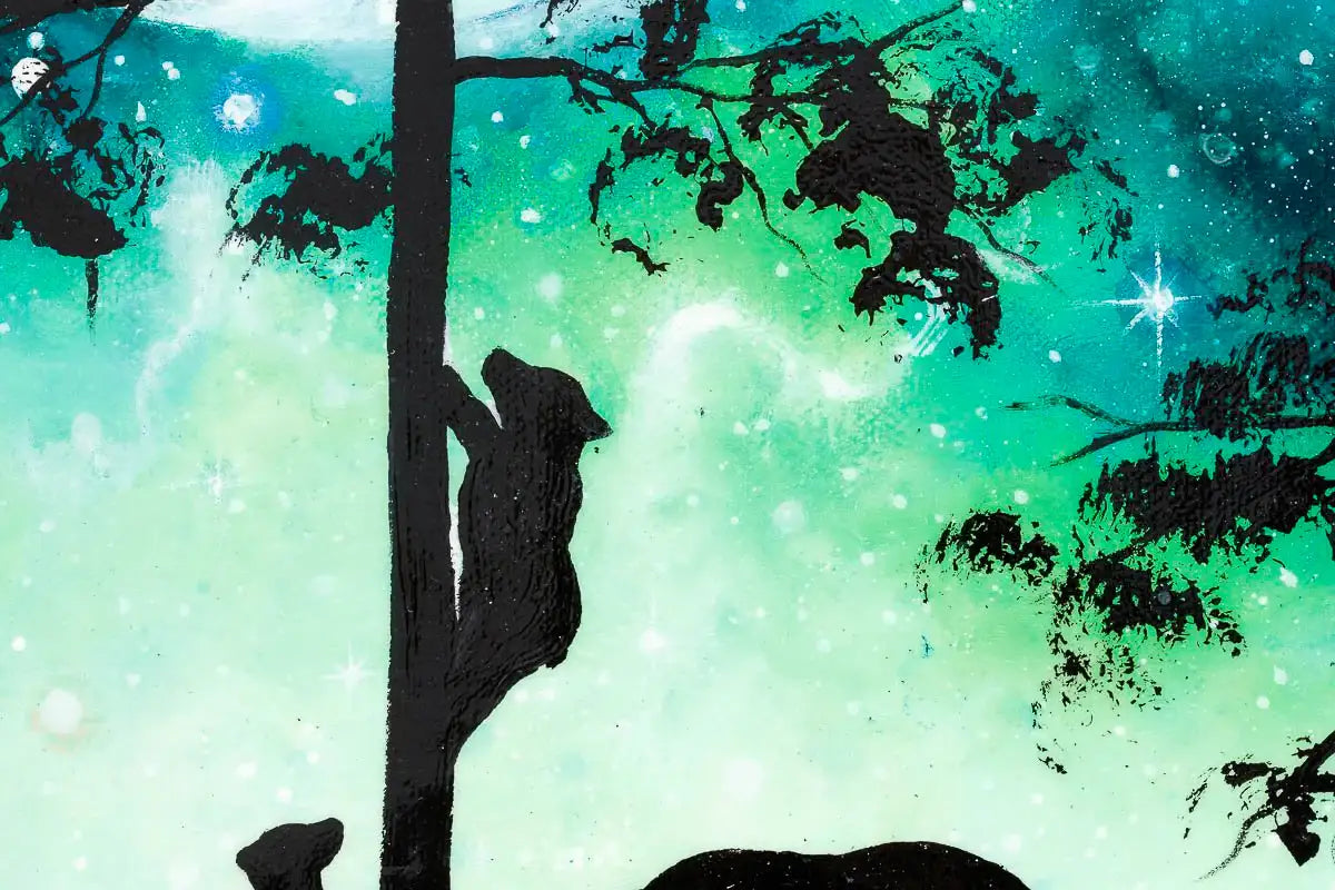 Climbing To The Moon - Original - SOLD by artist Becky Smith - Wyecliffe Galleries