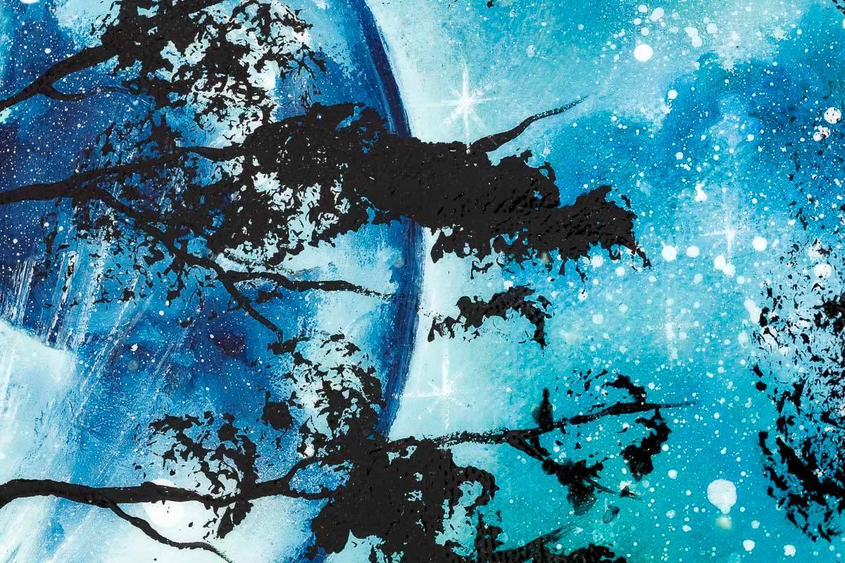 Climbing To The Moon - Original - SOLD by artist Becky Smith - Wyecliffe Galleries