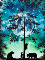 Climbing To The Moon - Original - SOLD by artist Becky Smith - Wyecliffe Galleries