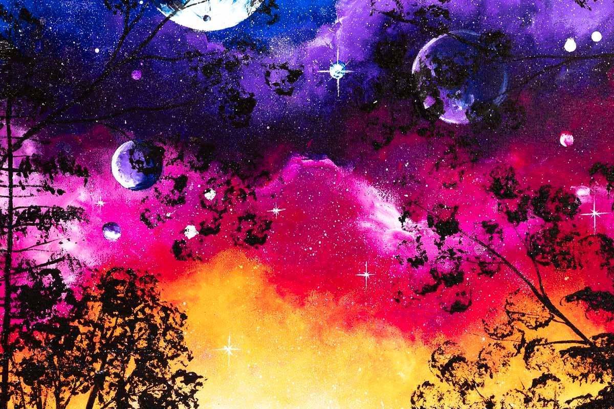 Cosmic Love - Original - SOLD by artist Becky Smith - Wyecliffe Galleries