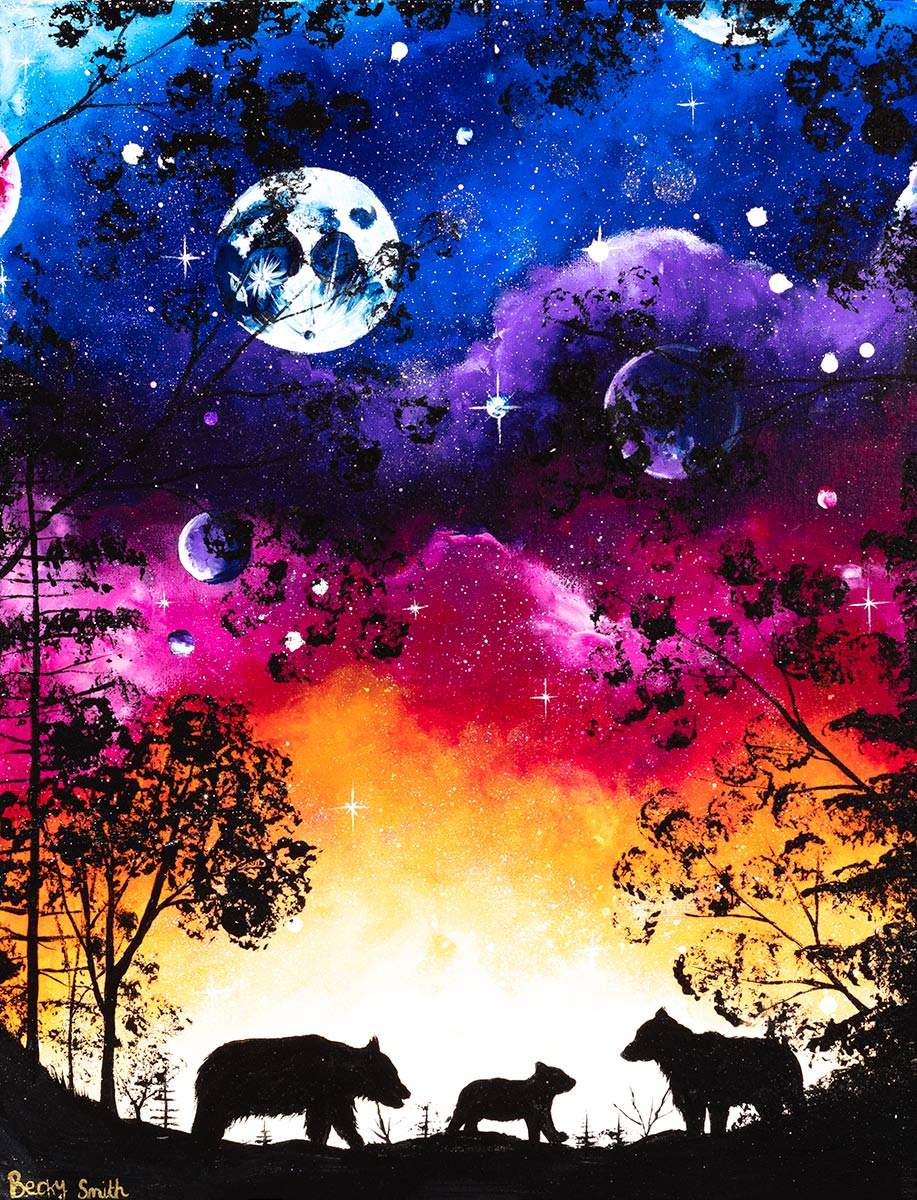 Cosmic Love - Original - SOLD by artist Becky Smith - Wyecliffe Galleries