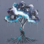 Cosmic Nights - Original - SOLD by artist Becky Smith - Wyecliffe Galleries