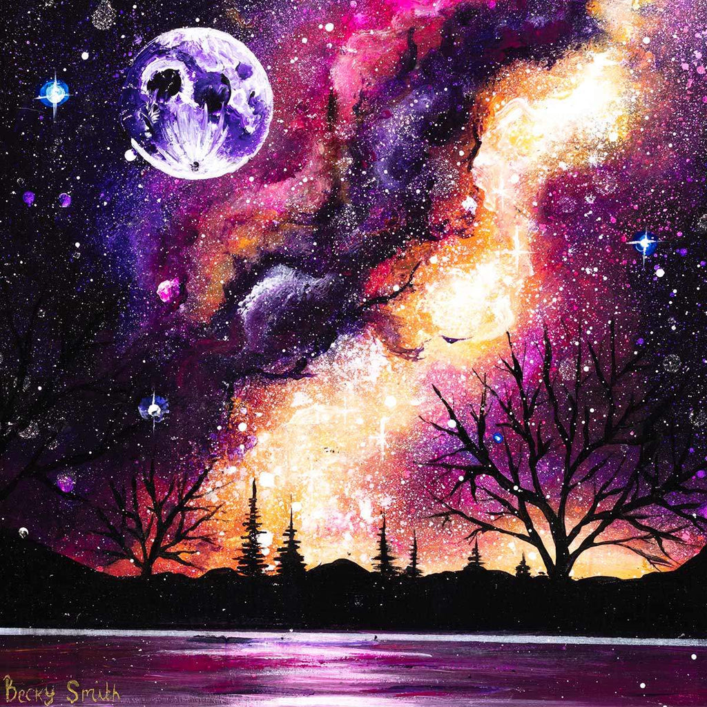 Cosmic Sky - Original - SOLD by artist Becky Smith - Wyecliffe Galleries