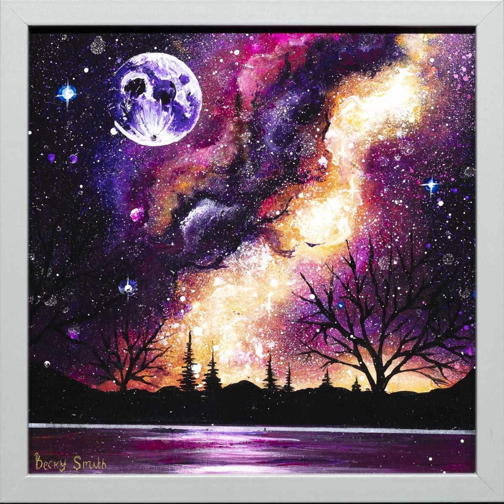 Cosmic Sky - Original - SOLD by artist Becky Smith - Wyecliffe Galleries