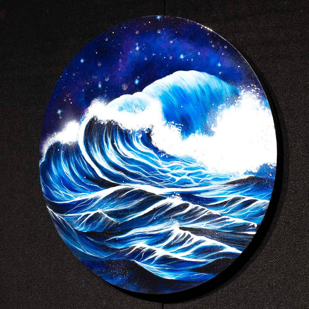 Crashing Waves - Original - SOLD by artist Becky Smith - Wyecliffe Galleries