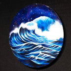 Crashing Waves - Original - SOLD by artist Becky Smith - Wyecliffe Galleries