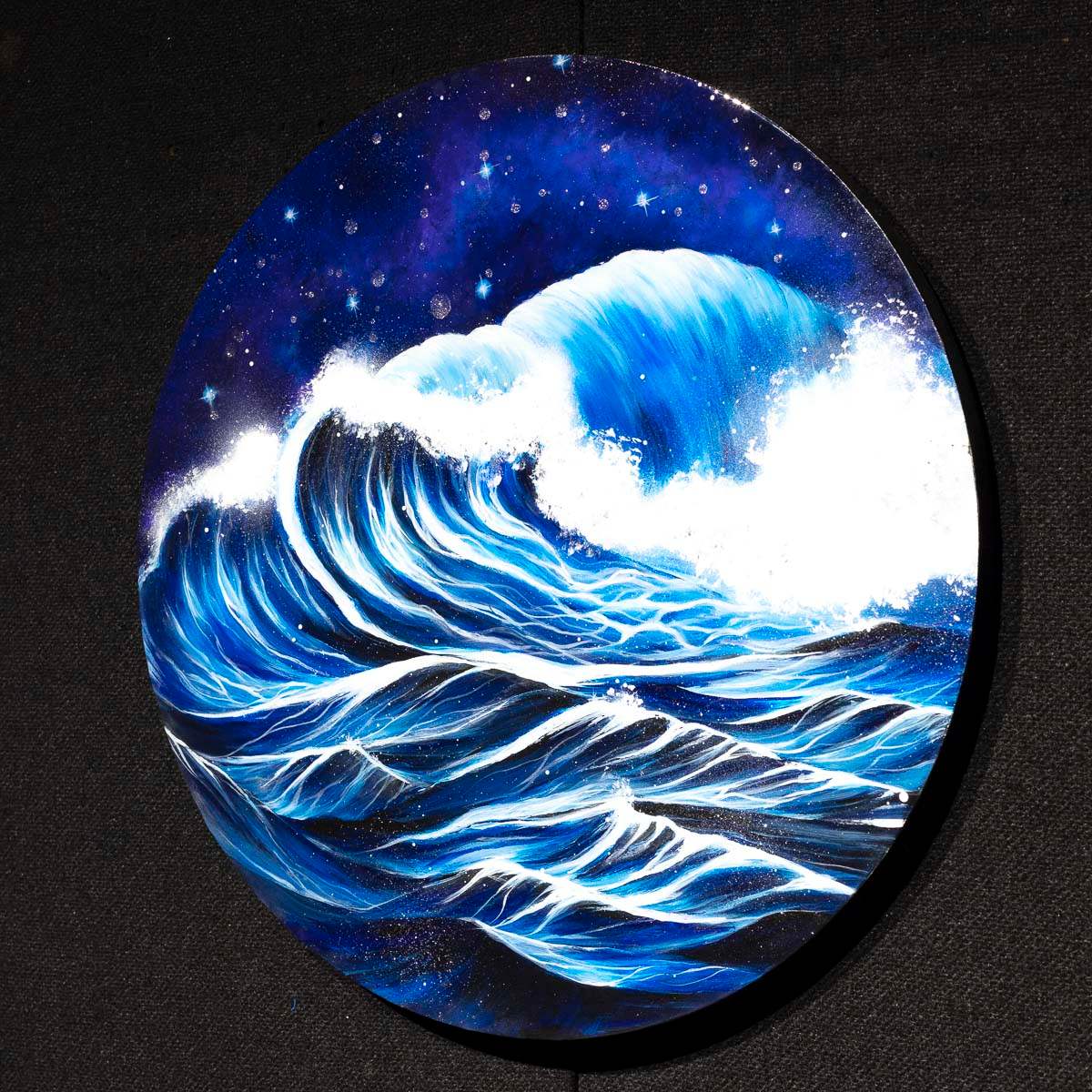 Crashing Waves - Original - SOLD by artist Becky Smith - Wyecliffe Galleries