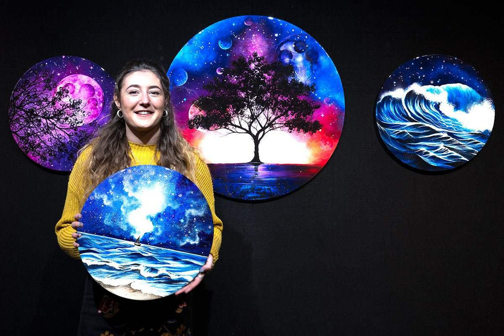 Crashing Waves - Original - SOLD by artist Becky Smith - Wyecliffe Galleries