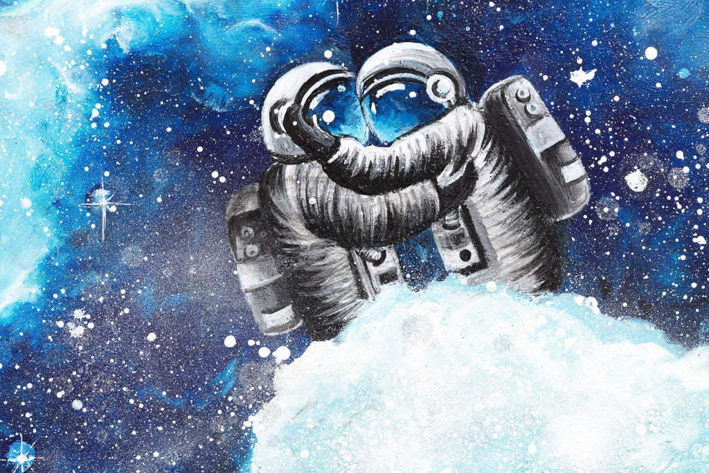 Diving into Space - Original - SOLD by artist Becky Smith - Wyecliffe Galleries