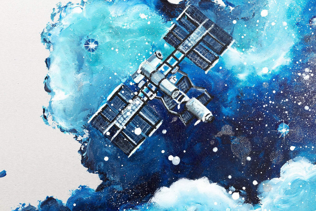 Diving into Space - Original - SOLD by artist Becky Smith - Wyecliffe Galleries
