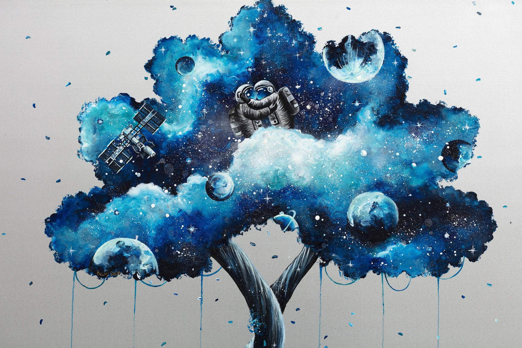 Diving into Space - Original - SOLD by artist Becky Smith - Wyecliffe Galleries