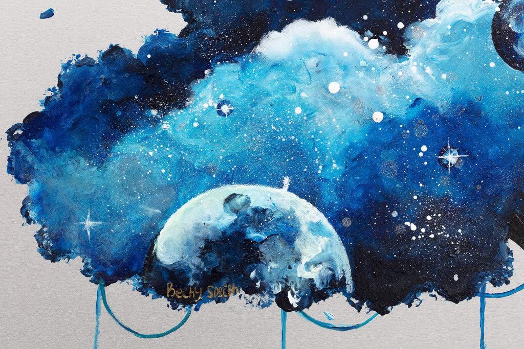 Diving into Space - Original - SOLD by artist Becky Smith - Wyecliffe Galleries