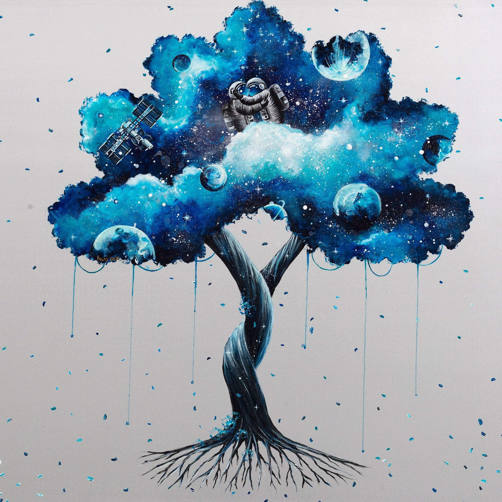 Diving into Space - Original - SOLD by artist Becky Smith - Wyecliffe Galleries