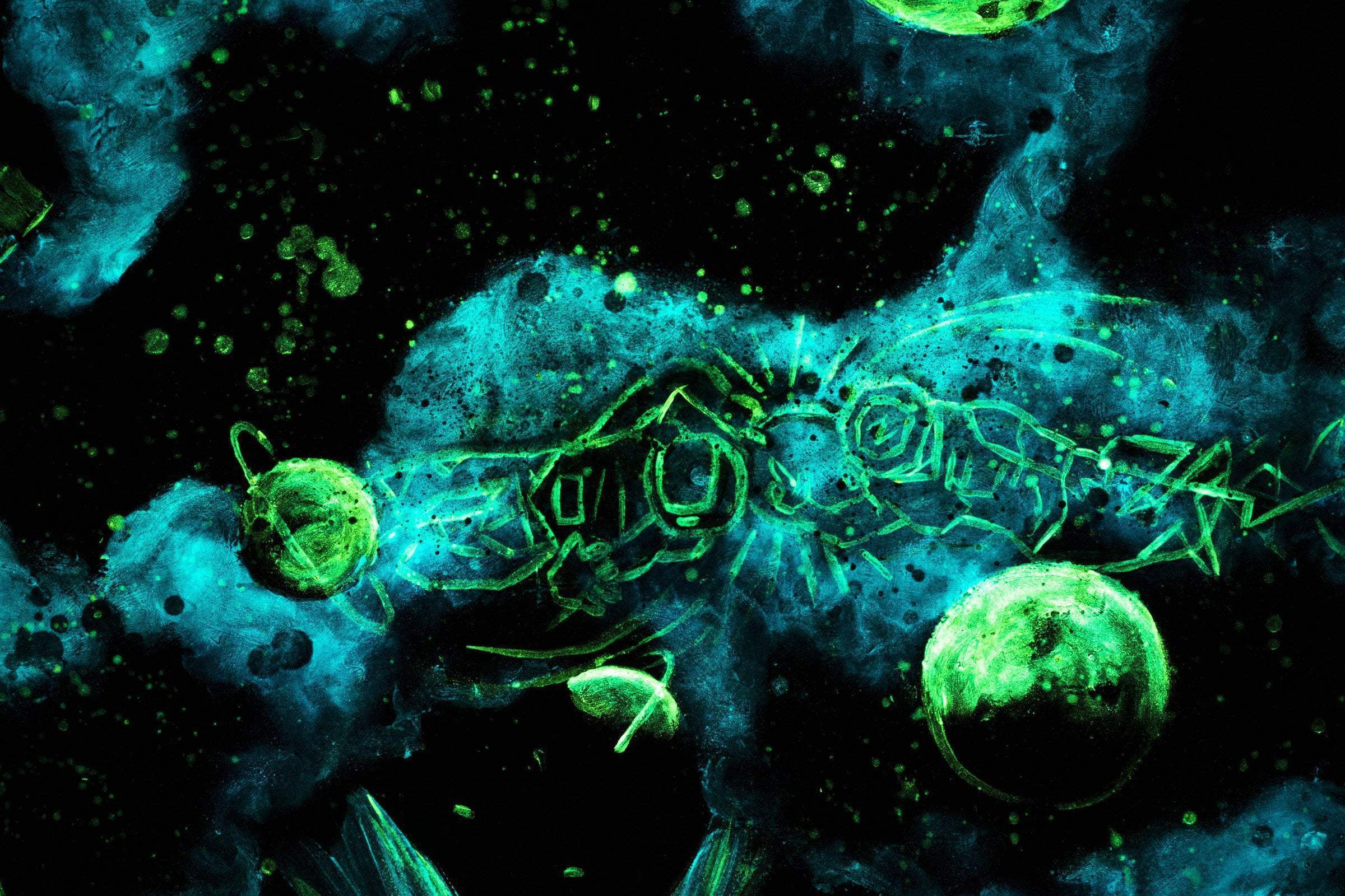 Diving into Space - Original - SOLD by artist Becky Smith - Wyecliffe Galleries