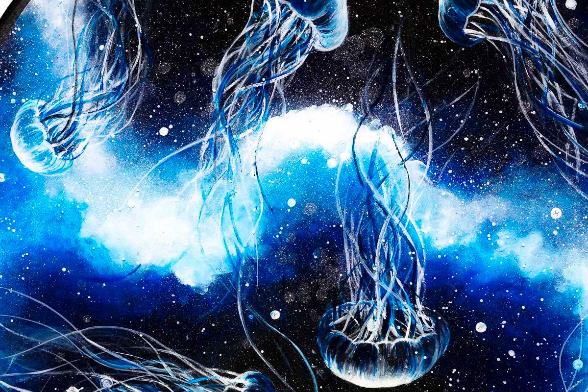 Drifting Through Space - Original - SOLD by artist Becky Smith - Wyecliffe Galleries