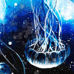 Drifting Through Space - Original - SOLD by artist Becky Smith - Wyecliffe Galleries