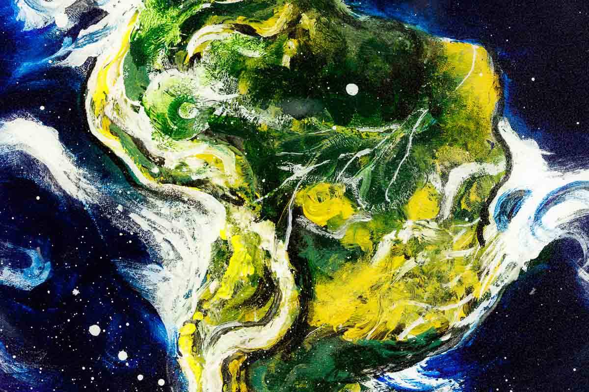 Earth, Mars and Jupiter Set - Original - SOLD by artist Becky Smith - Wyecliffe Galleries