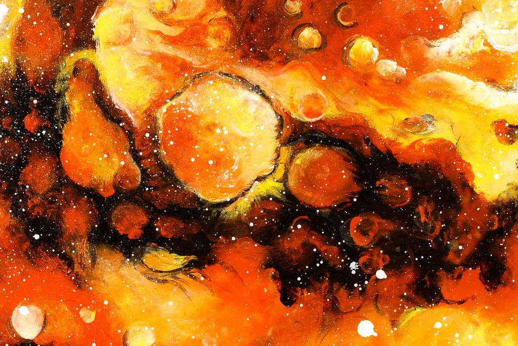 Earth, Mars and Jupiter Set - Original - SOLD by artist Becky Smith - Wyecliffe Galleries