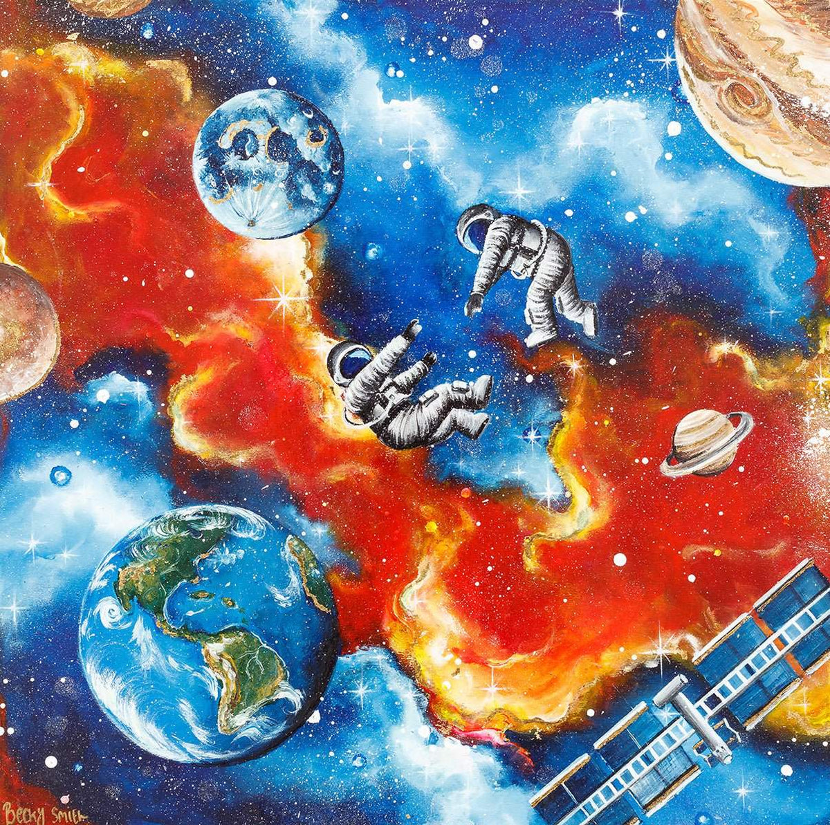 Echoes of Space - Original - SOLD by artist Becky Smith - Wyecliffe Galleries