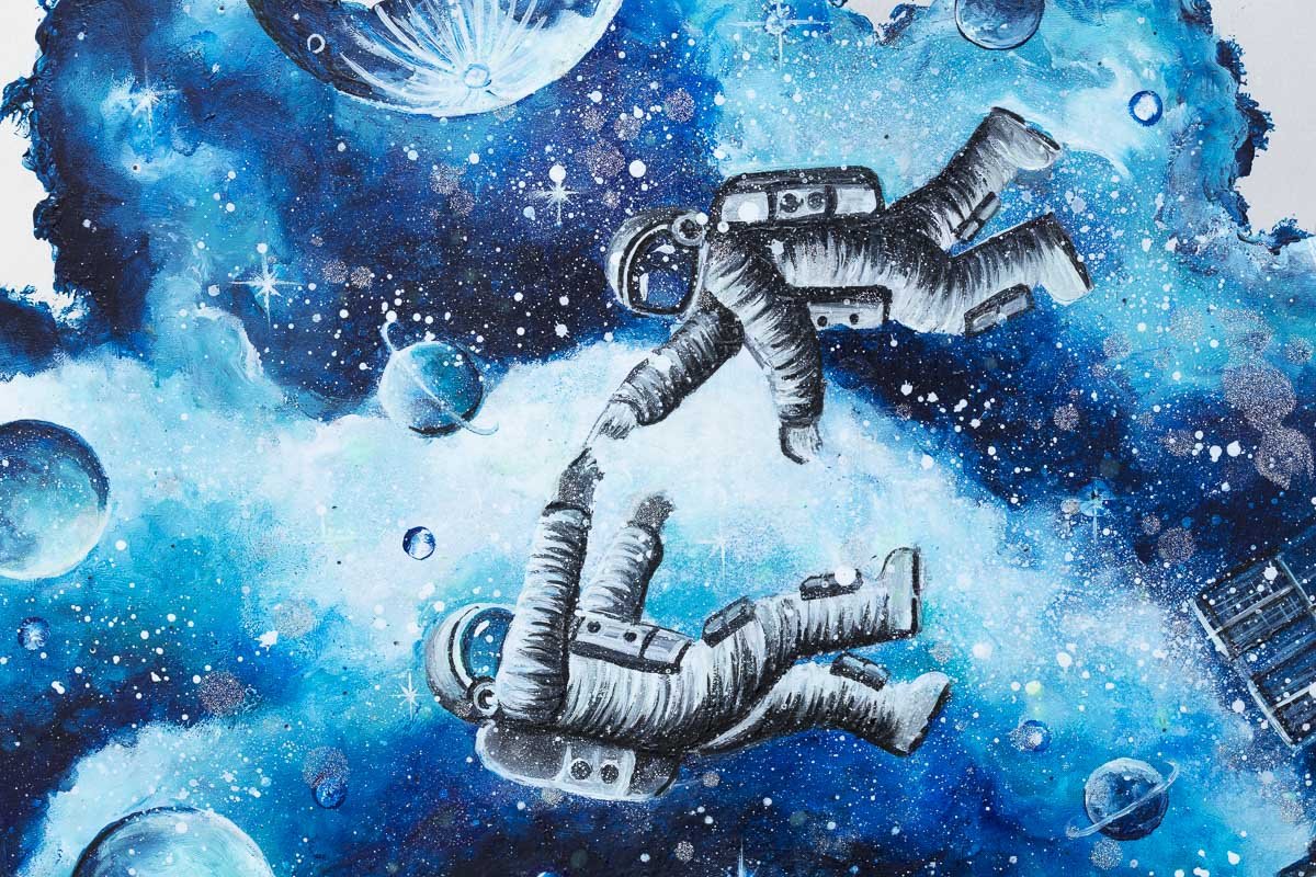Exploring The Depths of Space - Original Becky Smith Framed