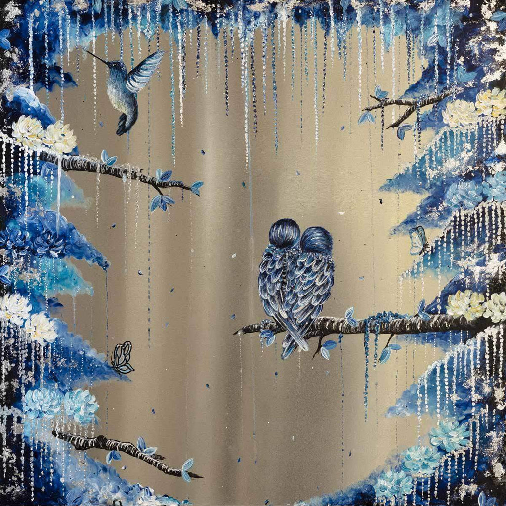 Fluttering Feathers - Original - SOLD by artist Becky Smith - Wyecliffe Galleries