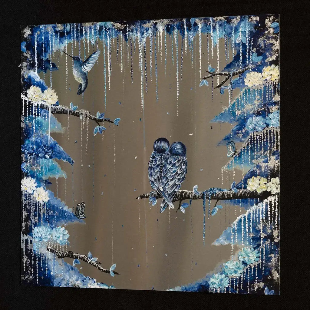 Fluttering Feathers - Original - SOLD by artist Becky Smith - Wyecliffe Galleries