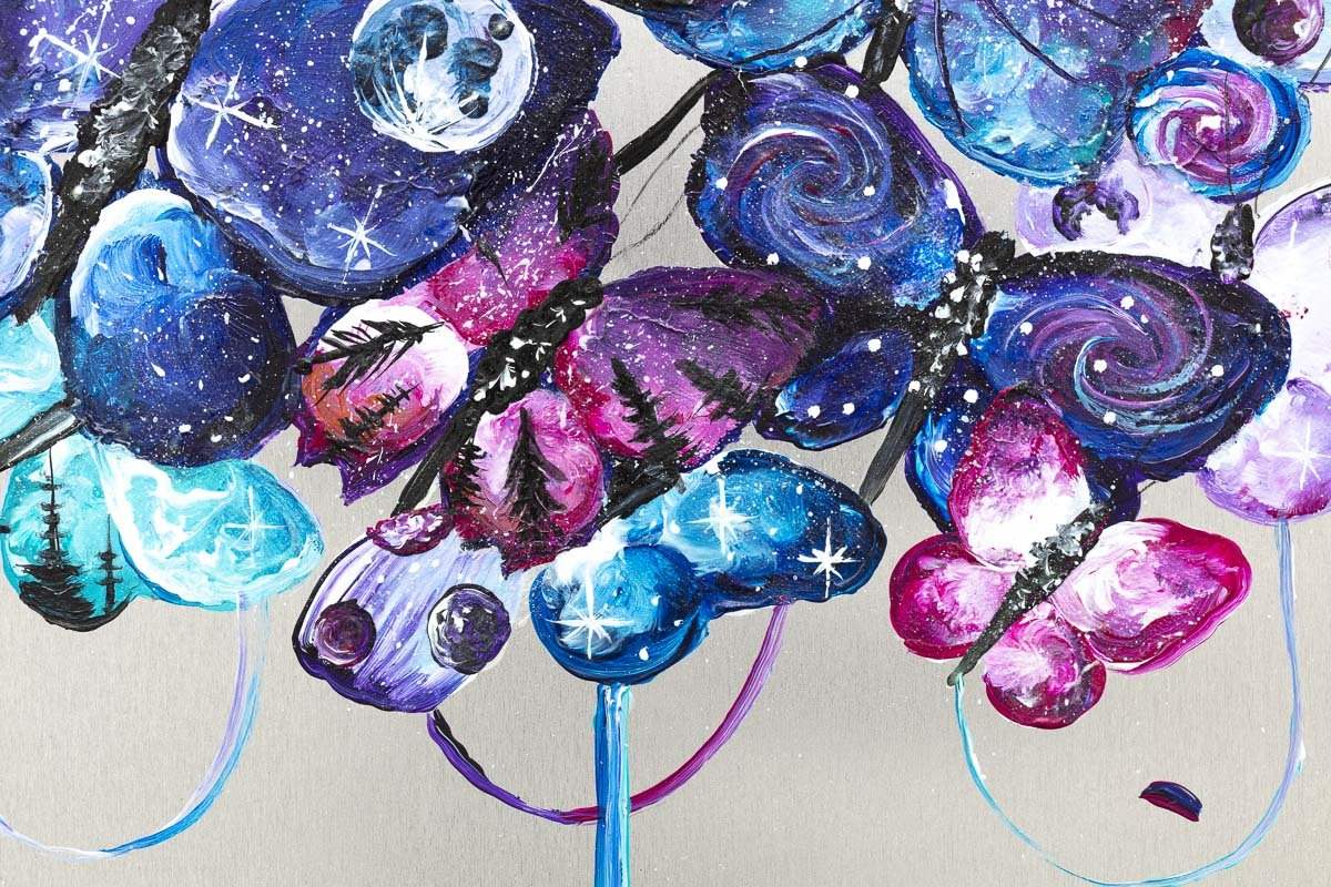 Flying into Space - Original- SOLD by artist Becky Smith - Wyecliffe Galleries