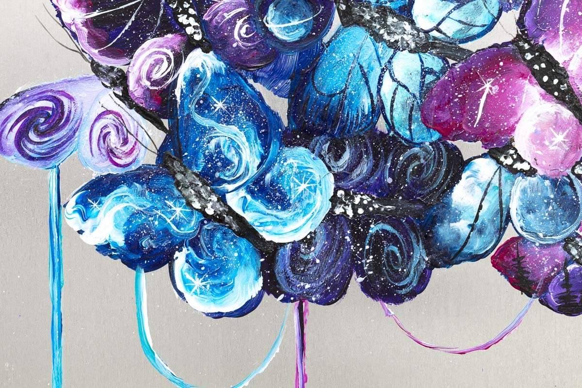 Flying into Space - Original- SOLD by artist Becky Smith - Wyecliffe Galleries