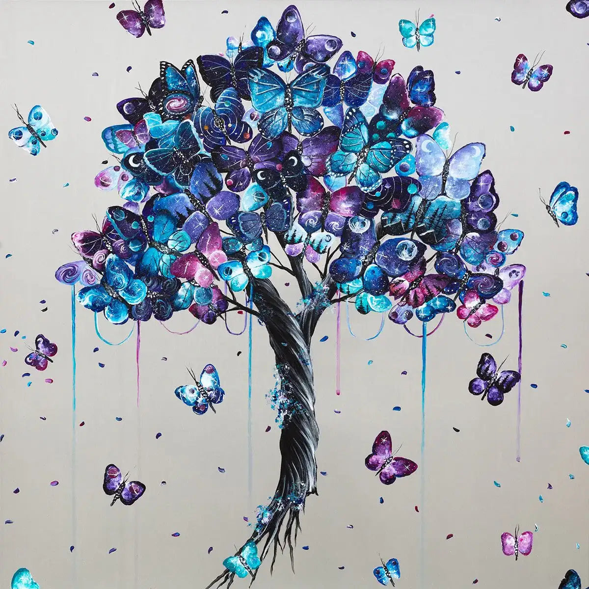 Flying into Space - Original- SOLD by artist Becky Smith - Wyecliffe Galleries