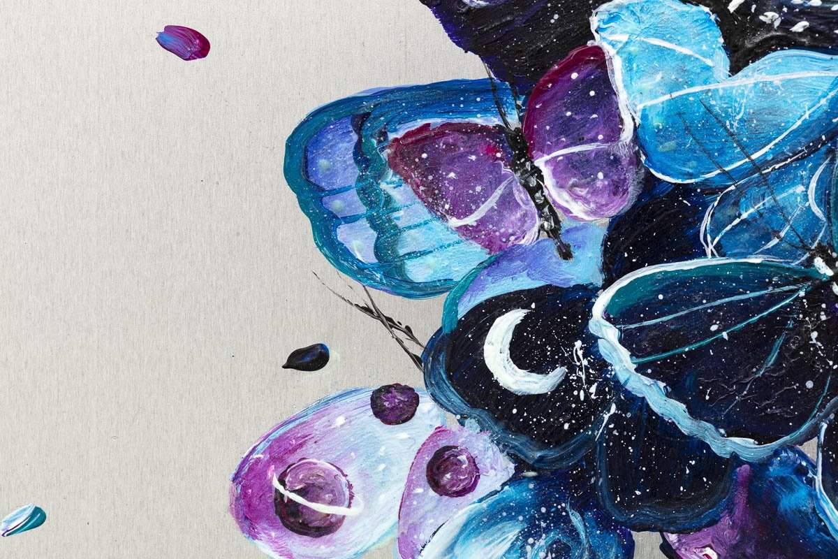 Flying into Space - Original- SOLD by artist Becky Smith - Wyecliffe Galleries