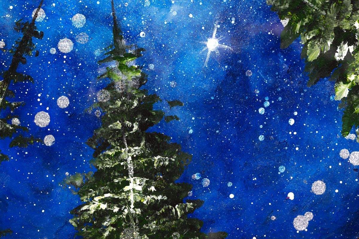 Forest of Stars - Original - SOLD by artist Becky Smith - Wyecliffe Galleries