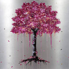 Fuchsia Blossom - Original - SOLD by artist Becky Smith - Wyecliffe Galleries