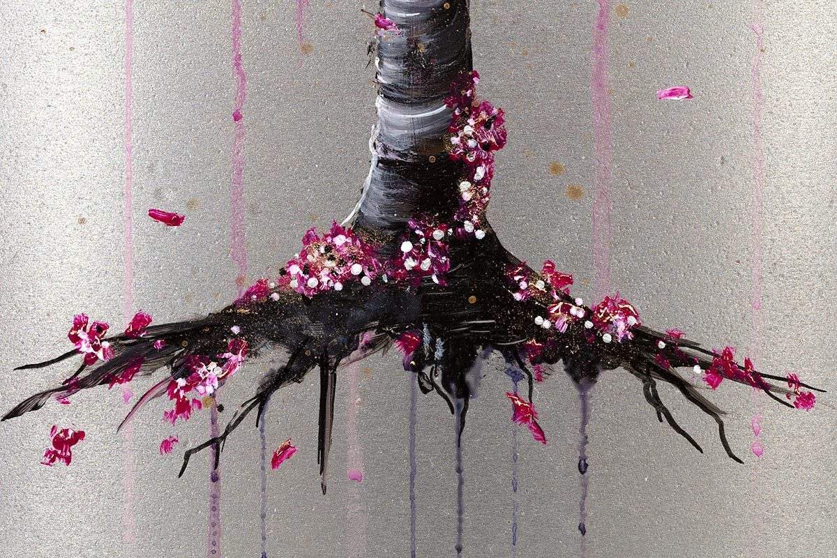 Fuchsia Blossom - Original - SOLD by artist Becky Smith - Wyecliffe Galleries