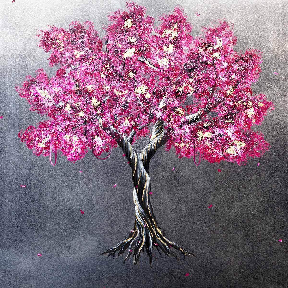 Fuchsia Flourish I & II SET - Original's - SOLD by artist Becky Smith - Wyecliffe Galleries
