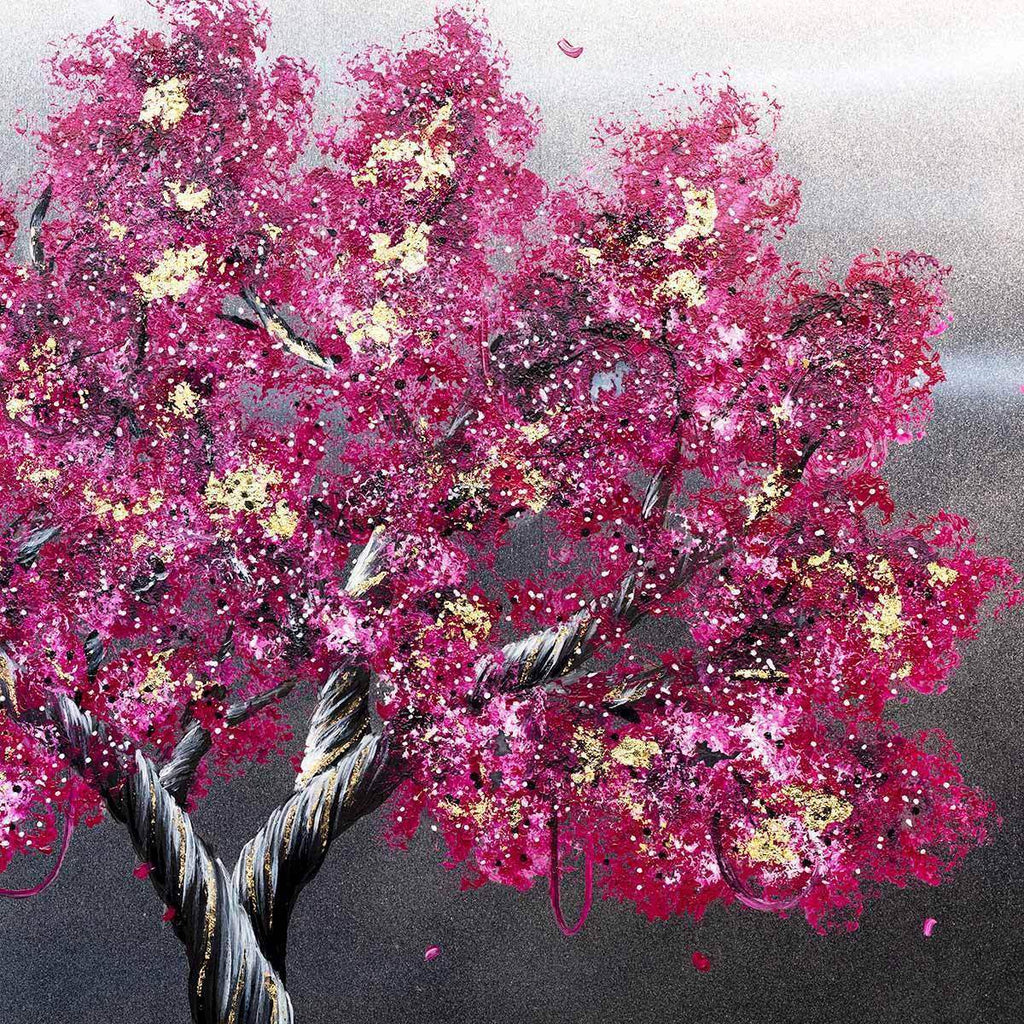 Fuchsia Flourish I & II SET - Original's - SOLD by artist Becky Smith - Wyecliffe Galleries