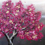 Fuchsia Flourish I & II SET - Original's - SOLD by artist Becky Smith - Wyecliffe Galleries