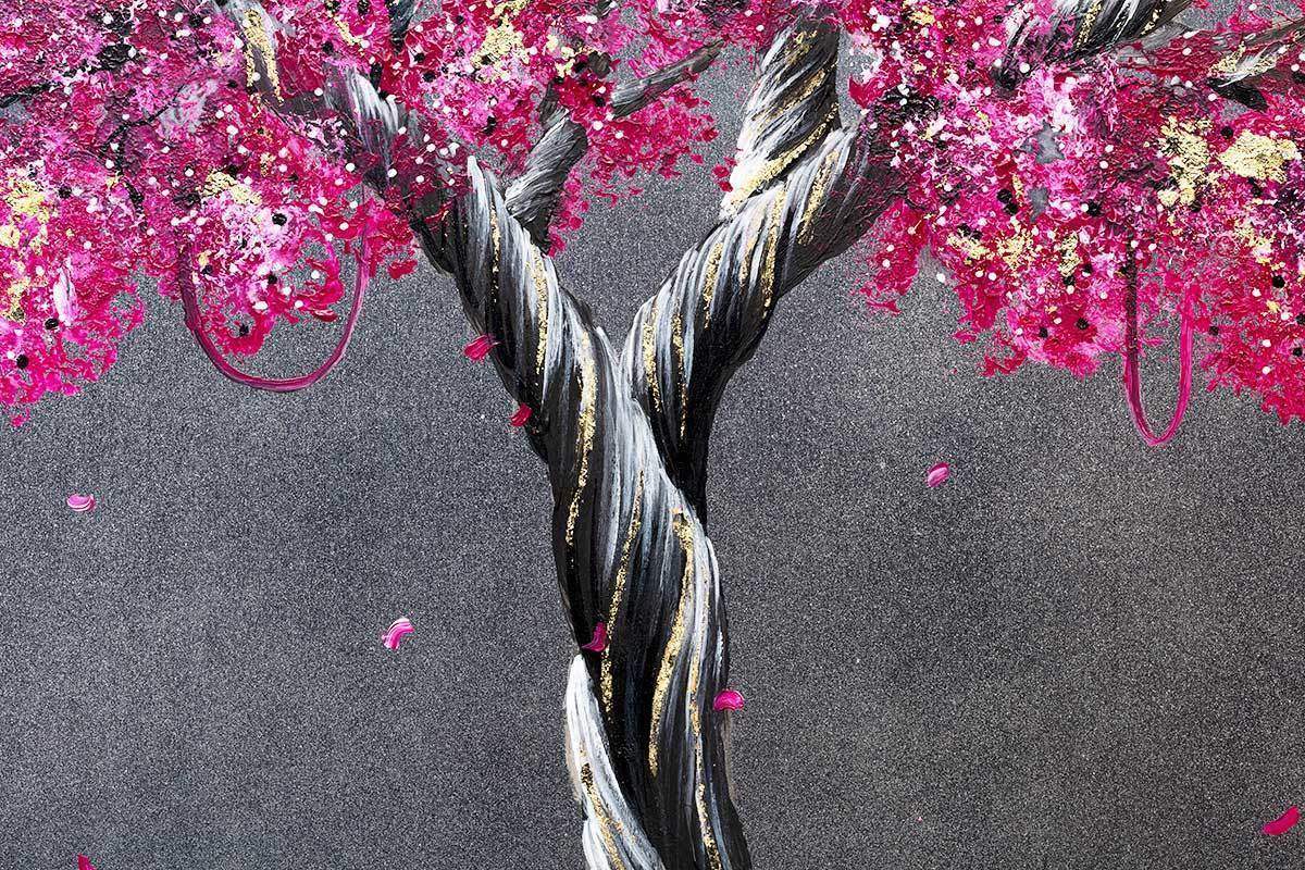 Fuchsia Flourish I & II SET - Original's - SOLD by artist Becky Smith - Wyecliffe Galleries
