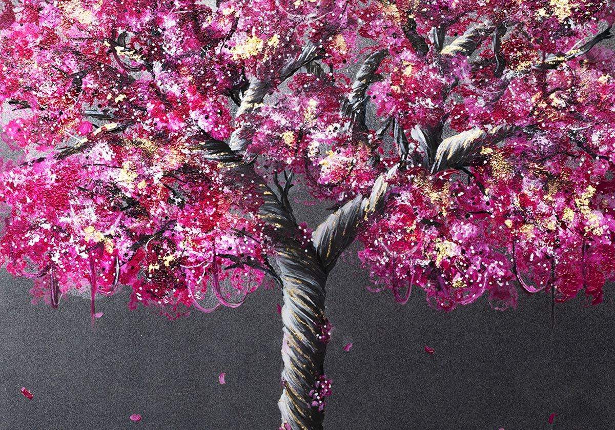 Fuchsia Flourish I & II SET - Original's - SOLD by artist Becky Smith - Wyecliffe Galleries